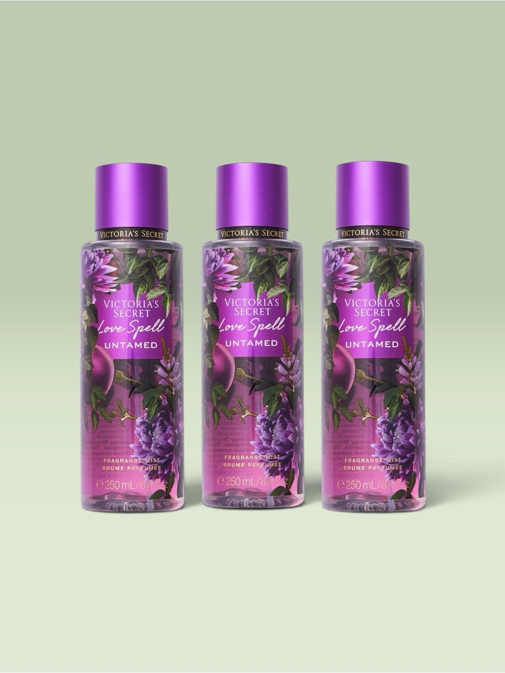 Victoria's Secret LOVE SPELL UNTAMED Fragrance Mist ~ 8.4 fl.oz. ( Lot of 3 )